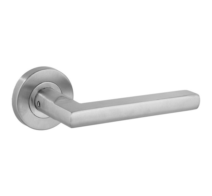 Ручка дверная SIBA ECO LILYUM из нержавеющей стали на розетке SSR01 (22 22)