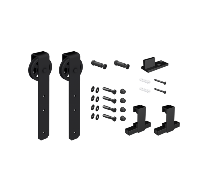 Mantion THOR комплект фурнитуры (перф.) до 1 двери, ROC Design, черный матовый