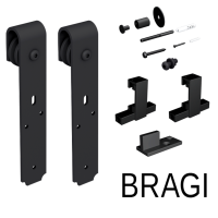 Mantion BRAGI комплект фурнитуры для 1 двери до 100 кг, ROC Design, черный матовый