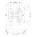 OTLAV Петля скрытая Invisacta 3D d30х120 золотистая с 4 колпачками