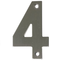 Цифра на дверь "4" нержавеющая сталь