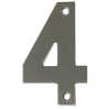 Цифра на дверь "4" нержавеющая сталь
