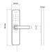 Умный замок SEVEN LOCK SL-7 d40BF СЕРЫЙ (Врезная часть 5050)