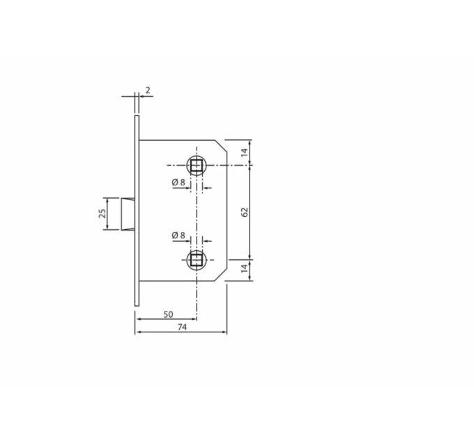 SIBA Механізм WC d250 (ВТ WC) полірована латунь PВ