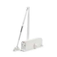 Доводчик дверной SIBA EN4 60-86 кг белый WHITE с фиксацией 120°