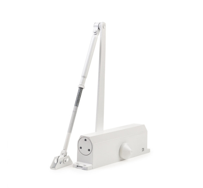 Доводчик дверной SIBA EN4 60-86 кг белый WHITE с фиксацией 120°
