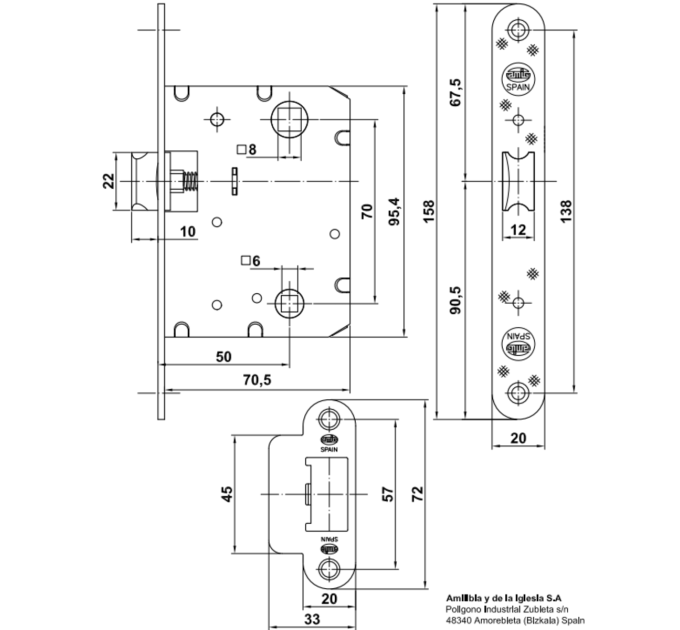 Механизм межкомнатный WC мод d4000 - 50/70 матовый хром