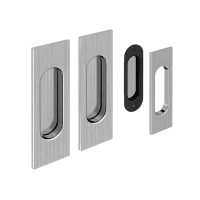 Valcomp Комплект прямоугольных ручек d25x33x8 мм, отверстие 80x21x9, никель