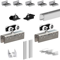 Valcomp Herkules GLASS HG20 Комплект раздвижной системы для стеклянных дверей до 1 d40 мм/100 кг