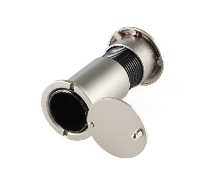 Глазок дверной SIBA DWV d25 60-90 мм матовый никель SN шторка