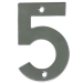 Цифра на дверь "5" нержавеющая сталь