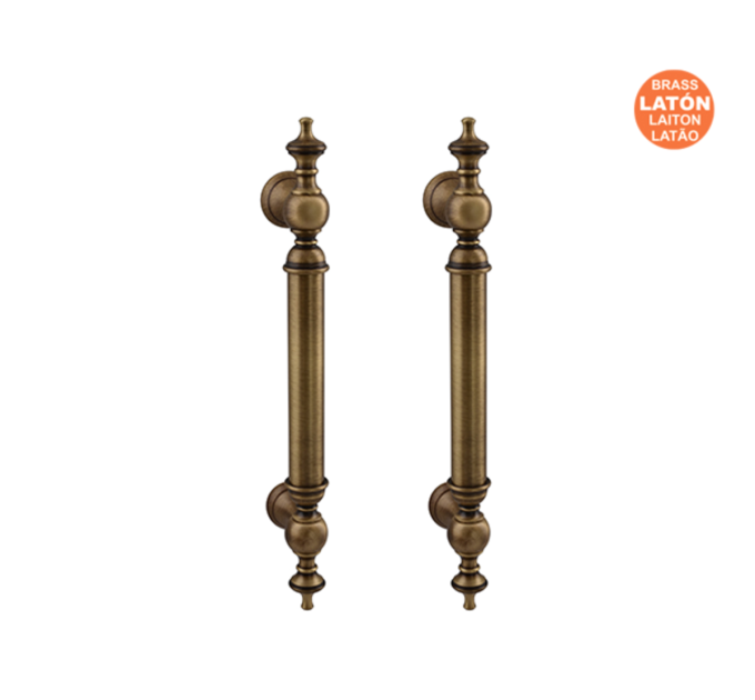 Doganlar Ручка-скоба латунная GULLE 435 мм ( L- 550 mm ) антик АВ, пара
