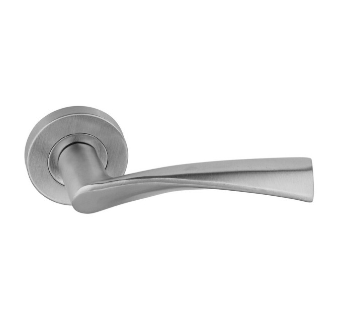 Ручка дверная SIBA ECO GARNET из нержавеющей стали на розетке SSR01 (22 22)