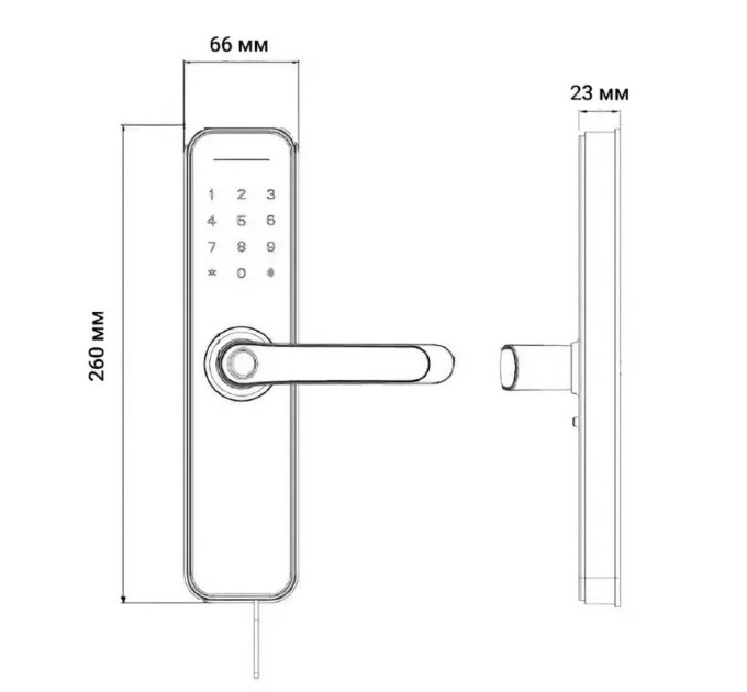 Умный замок SEVEN LOCK SL-7 d40BF ЧЕРНЫЙ (Врезная часть 5050)