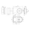 GERDA Замок накладной ZN-200, цилидр RIM H PLUS, графит