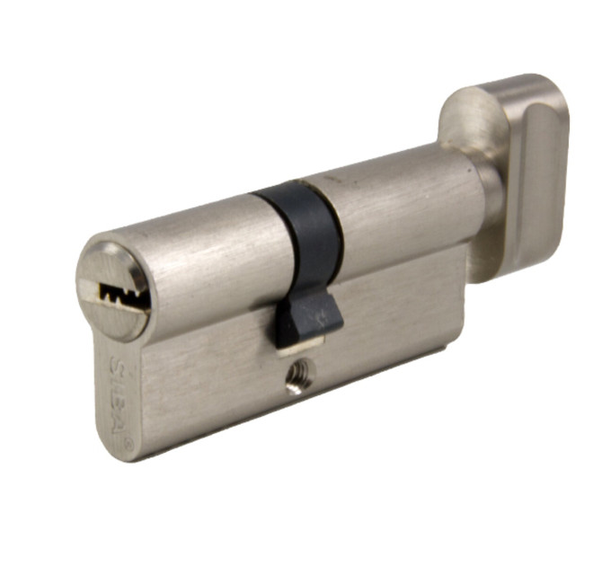 Цилиндр SIBA 90 мм d40х50Т) кл-эт 5 кл. матовый никель 12190/BTS