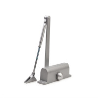 Доводчик дверной SIBA EN3 d40-60 кг серый SILVER с фиксацией 120°