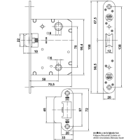Механизм межкомнатный WC мод d4000 - 50/70 хром