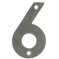 Цифра на дверь "6" нержавеющая сталь