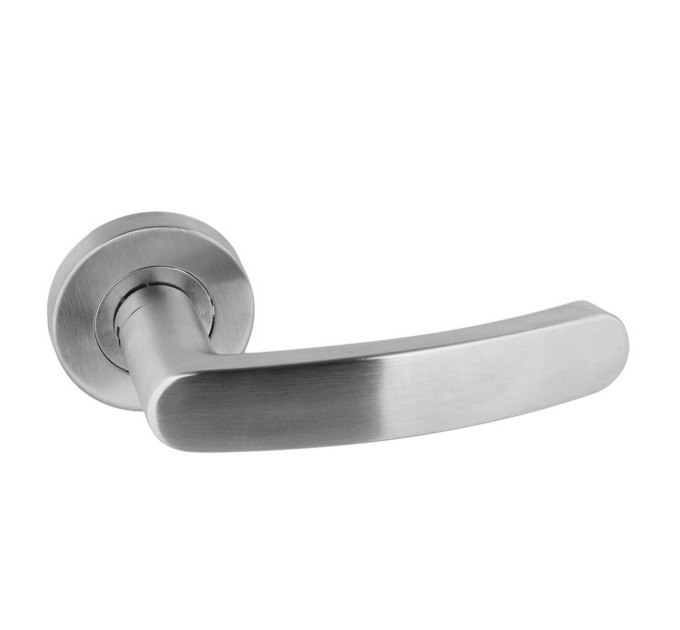 Ручка дверная SIBA ECO SAFIR из нержавеющей стали на розетке SSR01 (22 22)