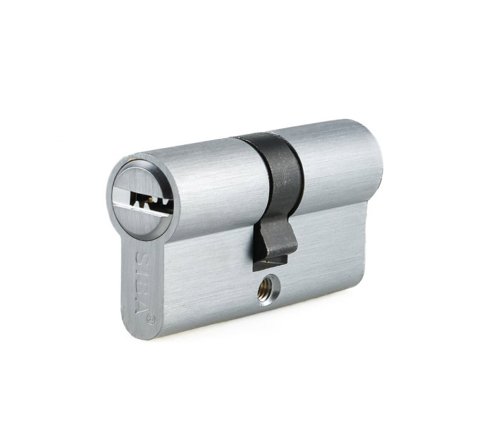 Цилиндр SIBA 60 мм d30 d30) кл-кл 5 кл. матовый хром 12160/BMСZ ZAMAK (10)