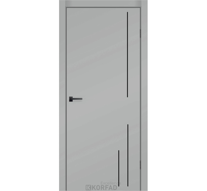 Animas RAL 7047 светло-серый крашеные глухие молдинг черный