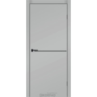 Quantum RAL 7047 світло-сірий фарбовані глухі молдинг чорний