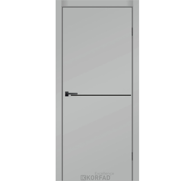 Quantum RAL 7047 світло-сірий фарбовані глухі молдинг чорний