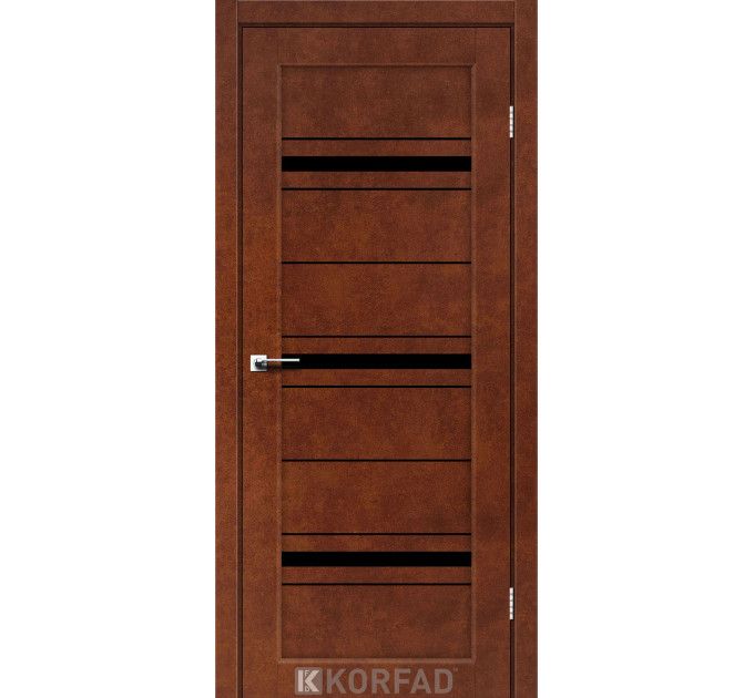 FL-02 сталь кортен скло чорне