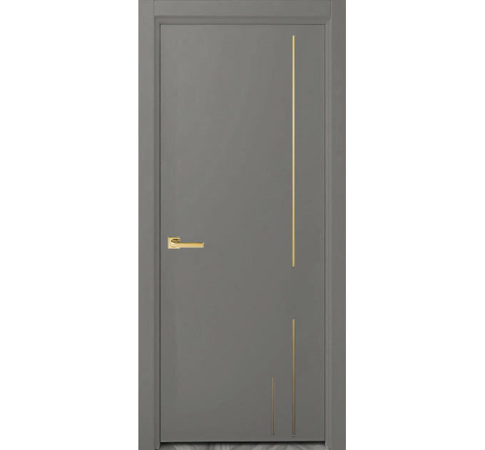 Миколаїв RAL 7036 платиново-сірий мат фарбовані глухі молдинг золотий