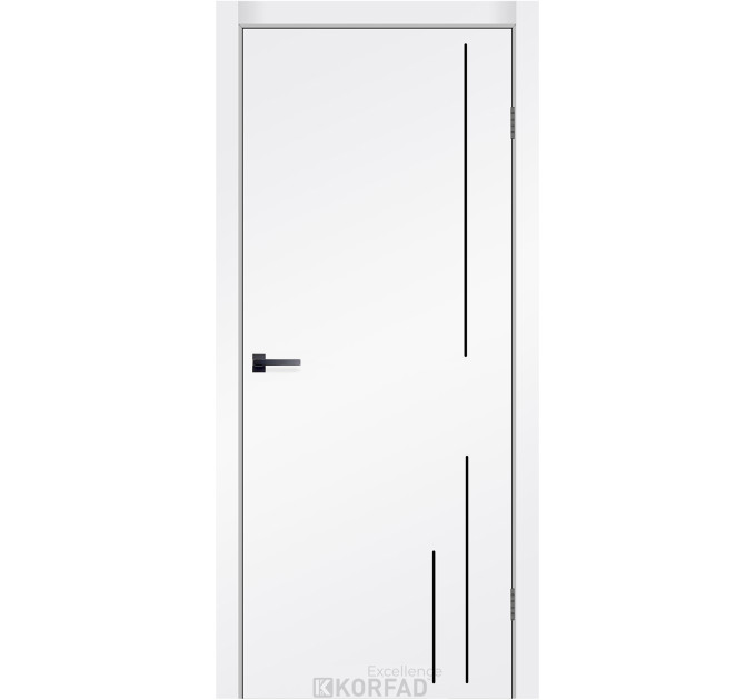 Animas RAL 9003 белая эмаль крашеные глухие молдинг черный