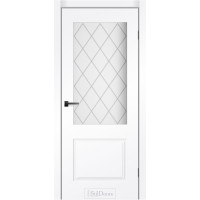 Grazia Glass RAL 9003 белая эмаль крашеные стекло белое ромб