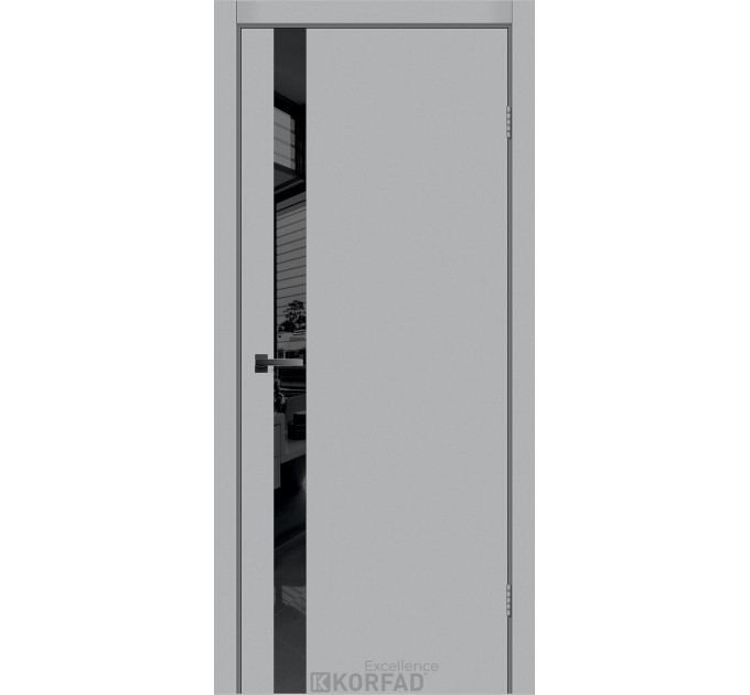 Roisel RAL 7047 светло-серый крашеные глухие стекло черное