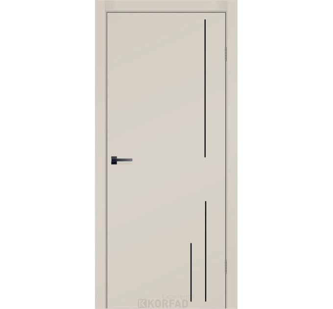 Animas RAL 1013 шампань крашеные глухие молдинг черный