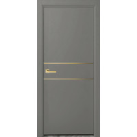 Черновцы RAL 7036 платиново-серый мат крашеные глухие молдинг золотой
