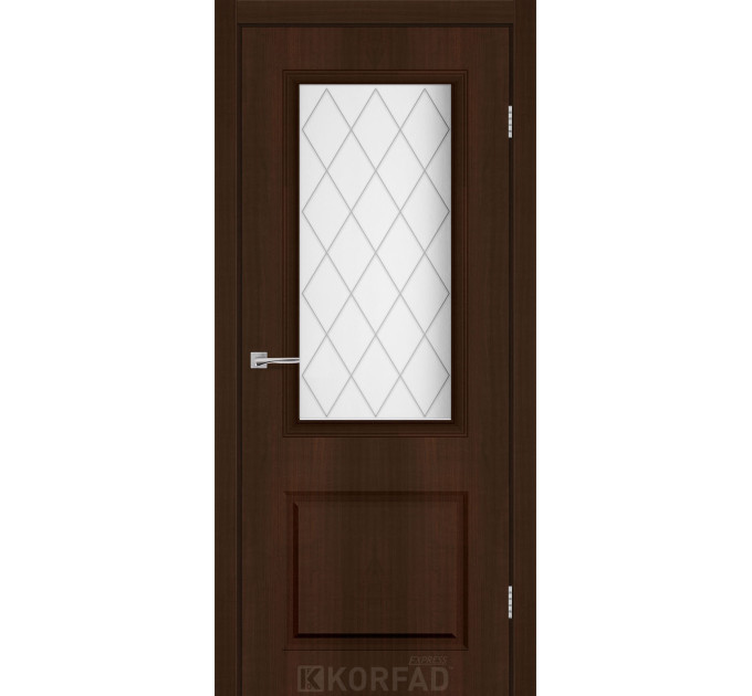 Kolin каштан бурбон стекло белое ромб