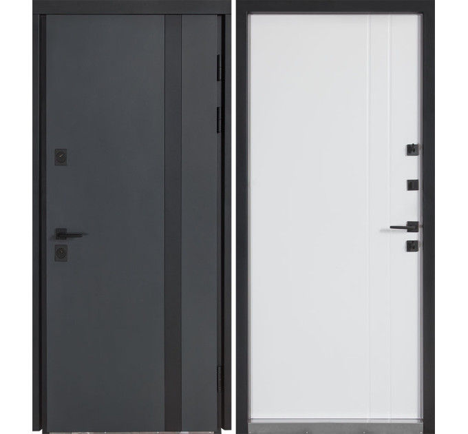 Булат Котедж, модель 710/265. Колір: Metalic anthracite/Вулична Білий атласний